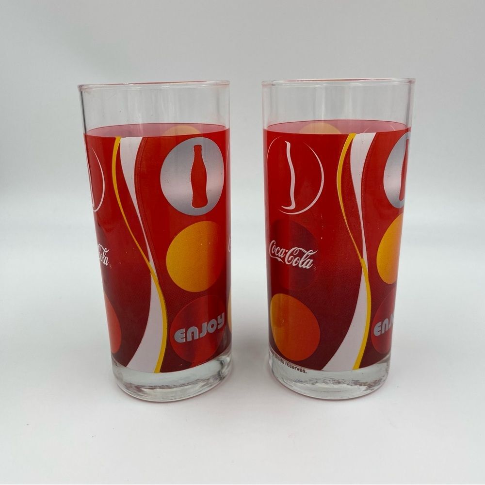 Rare Vintage French Arc International Luminarc Coca-Cola‎ Coke Glasses